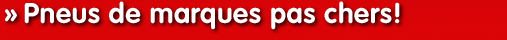 Pneus à prix discount